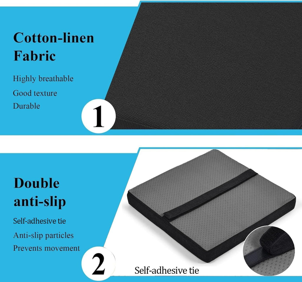 Square Tied High‑Density Spoon Stool Cushions