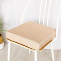 Khaki Linen Square Thickened Sponge Seat Cushion