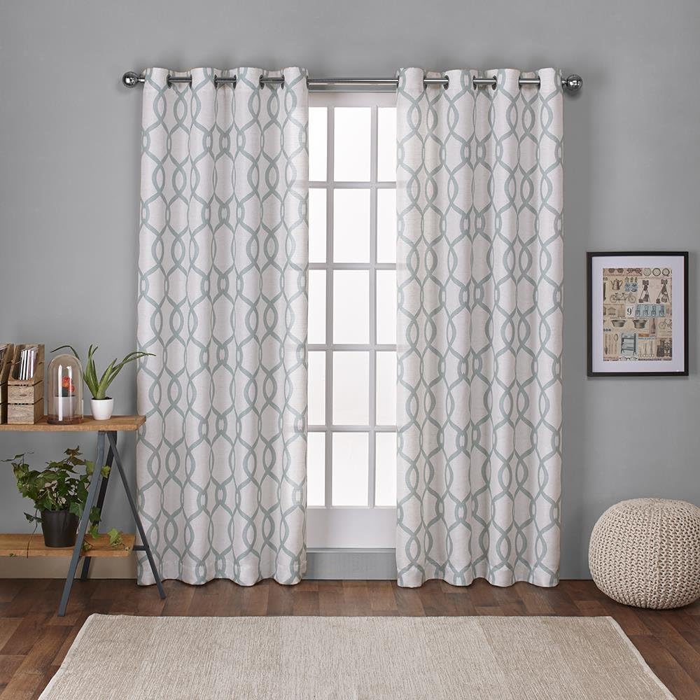 Seafoam Grommet Linen Blend Curtains
