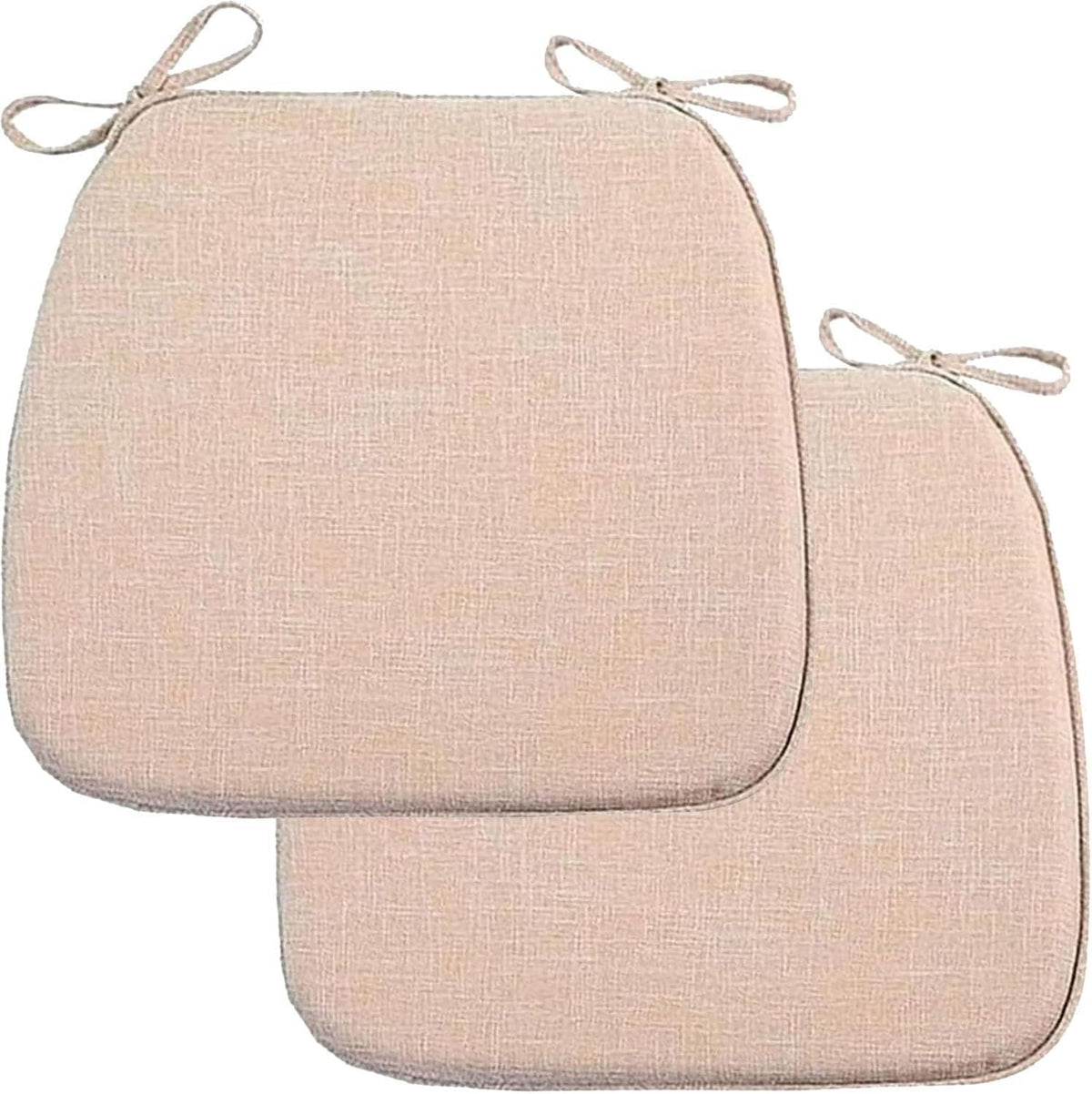 Beige Linen U‑Shaped Dining Chair Seat Cushions