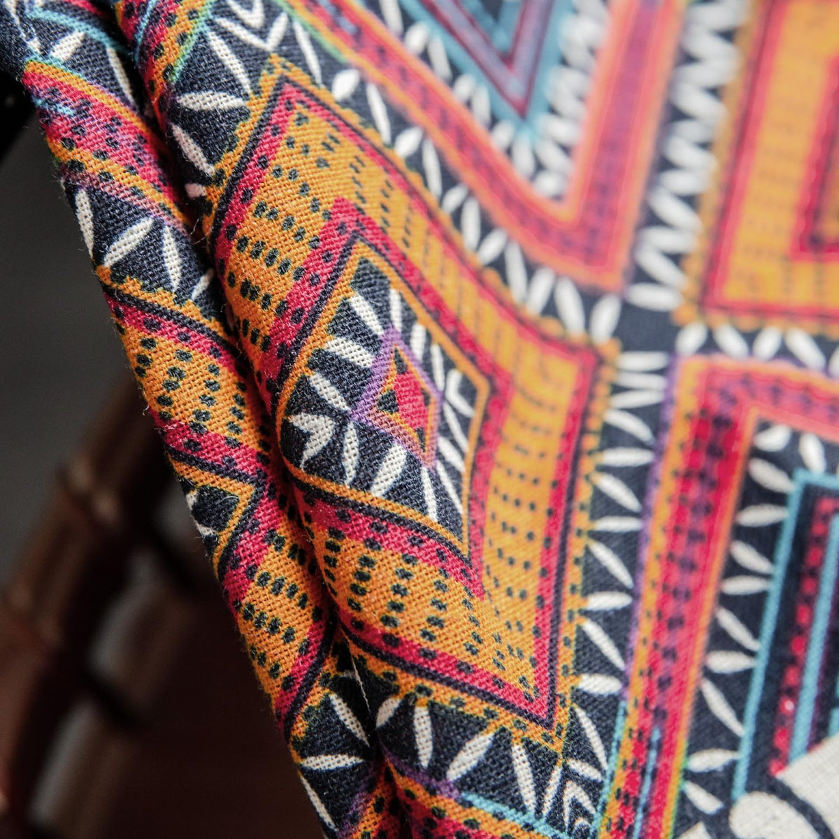 Colorful Plaid Linen Textured Curtains