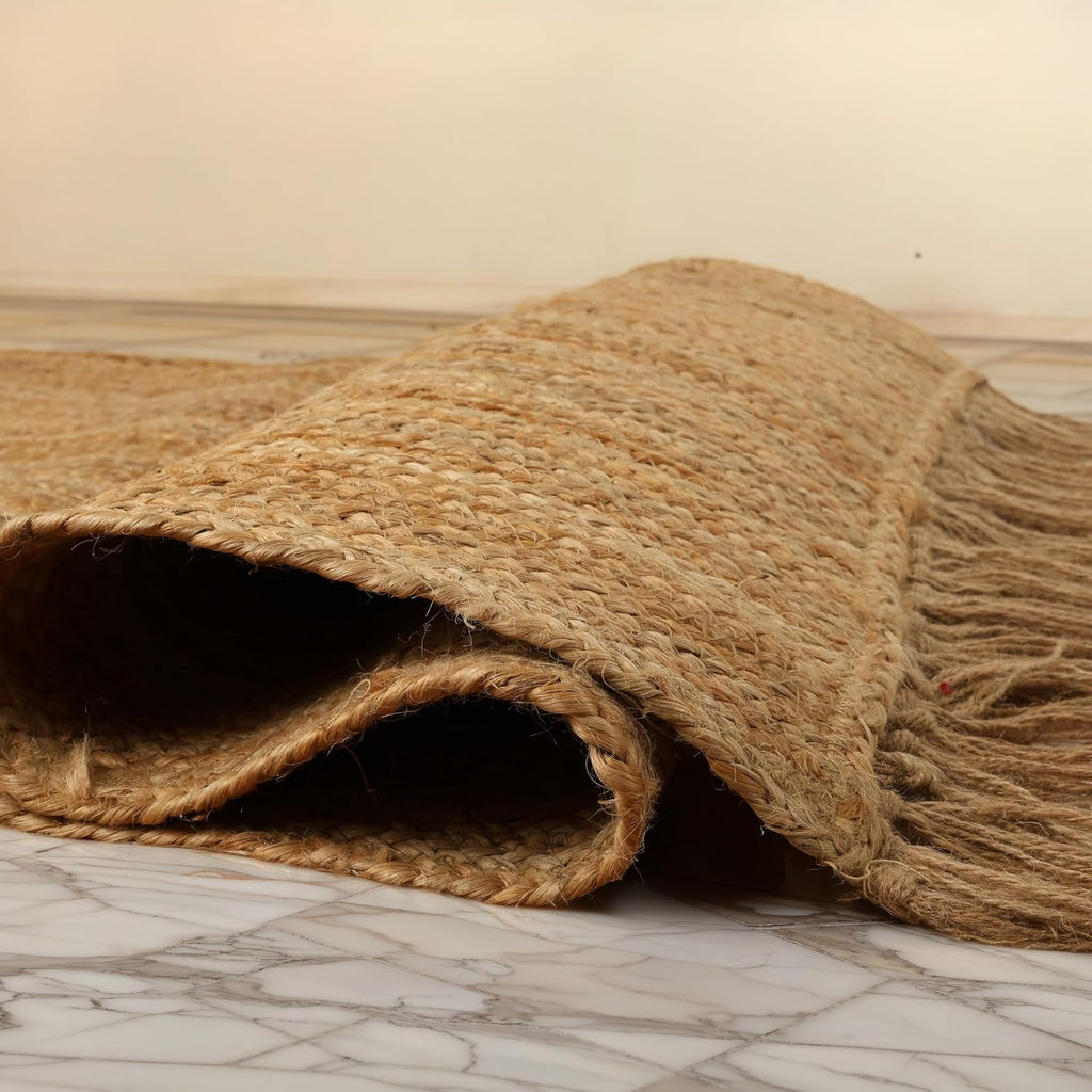 Natural Braided Reversible Jute Runner Rug