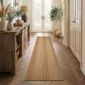 Washable Distressed Woven Long Runner Rug