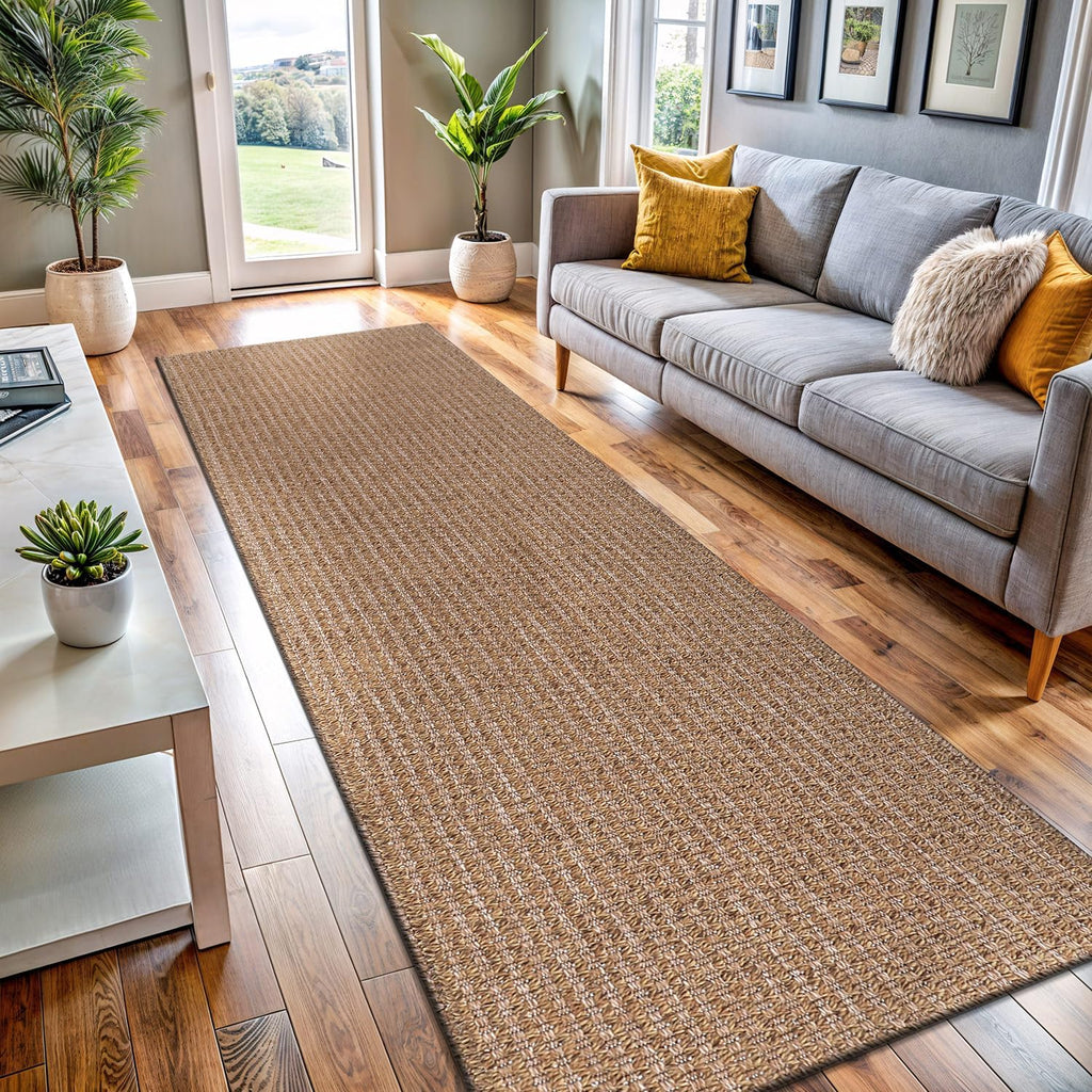 Natural Woven Jute Indoor Outdoor Runner Rug
