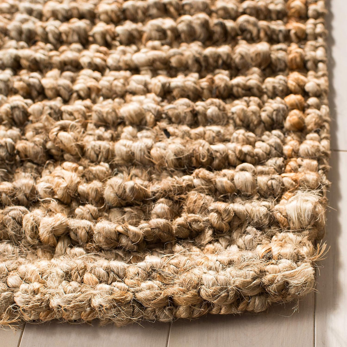 Natural Knotted Jute Runner Rug