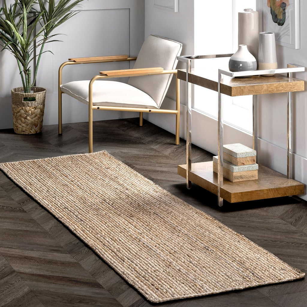 Natural Hand Woven Jute Runner Rug
