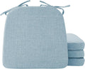 Light Blue D‑Shaped Dining Chair Cushions