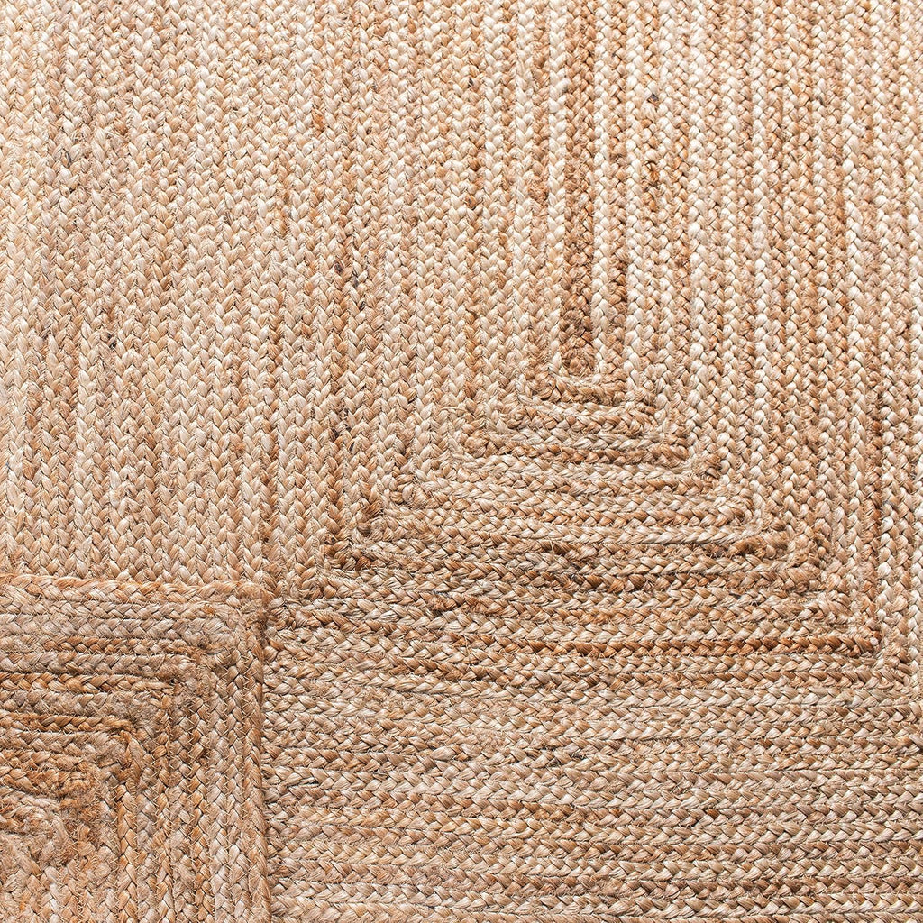Brown Braided Flat Weave Jute Runner Rug