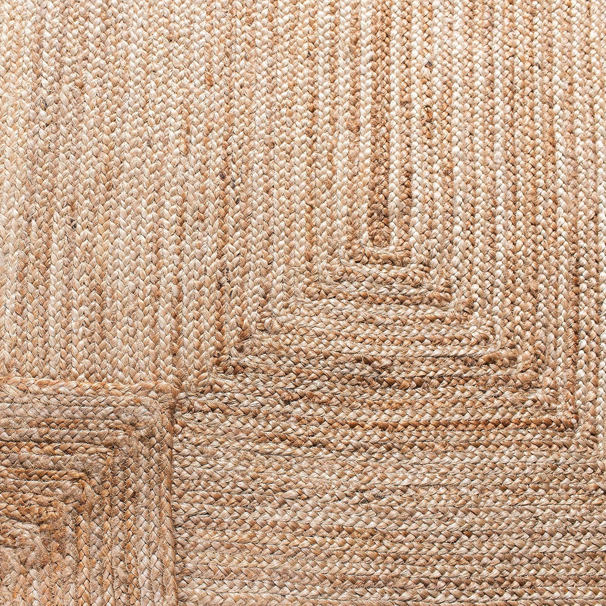 Brown Braided Flat Weave Jute Runner Rug