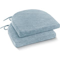 Light Blue Square Dining Chair Cushions