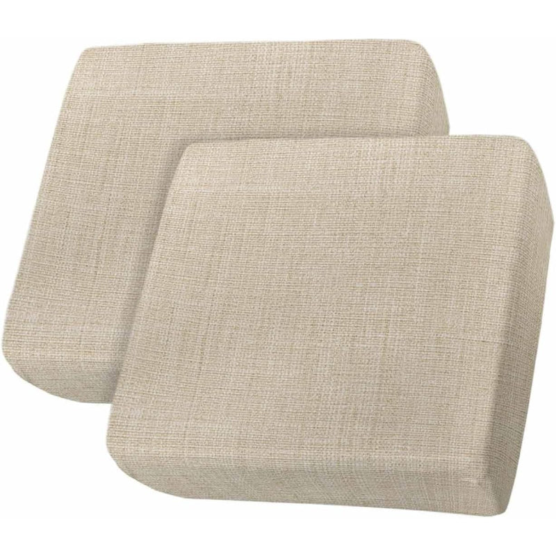 Beige Linen Stretch Sofa Cushion Covers